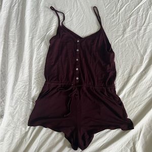 Burgundy Romper Me to We Size Small